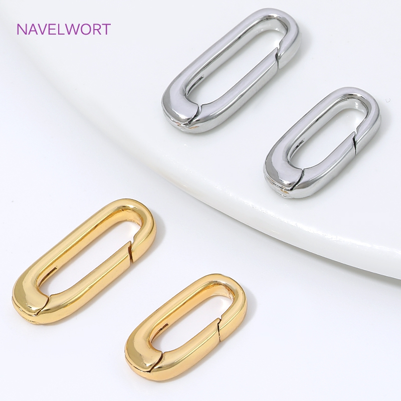Jewelry Making Gold - 1/2/4Pcs 18K Gold Plated Oval Spring