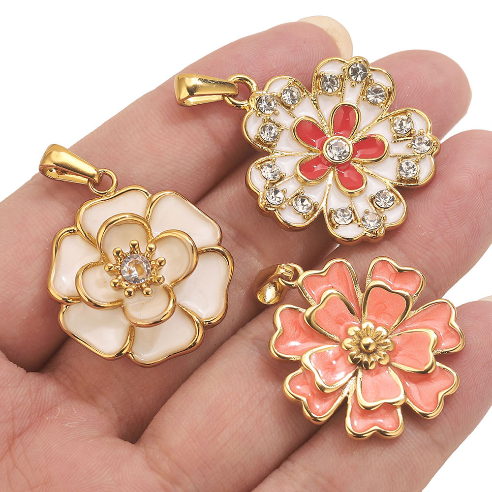 2PCS Stainless Steel Enamel La - Jewelry Making Supplies Wholesale recension och pris