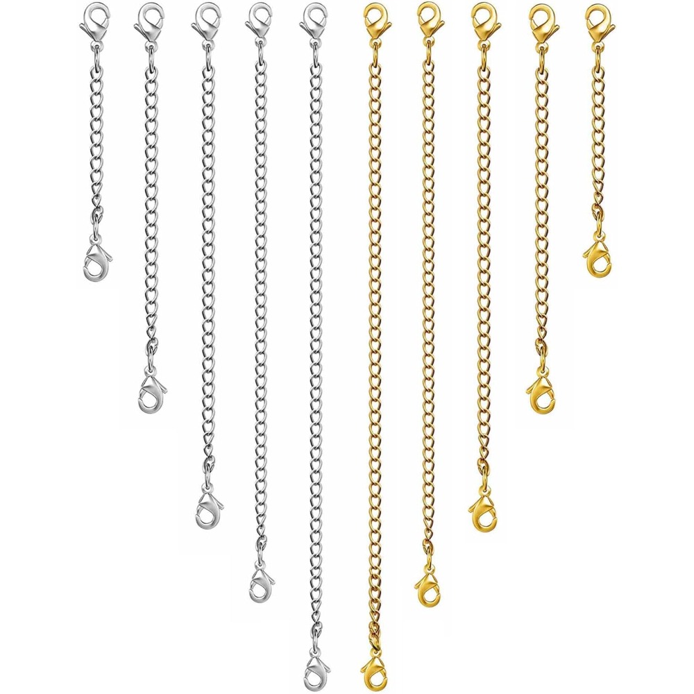 10Pcs Chain Extenders for Neck - Jewelry Making Chain recension och pris