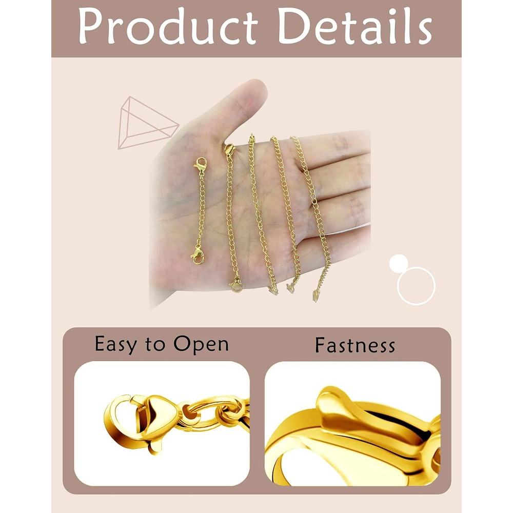 10Pcs Chain Extenders for Neck - Jewelry Making Chain recension och pris