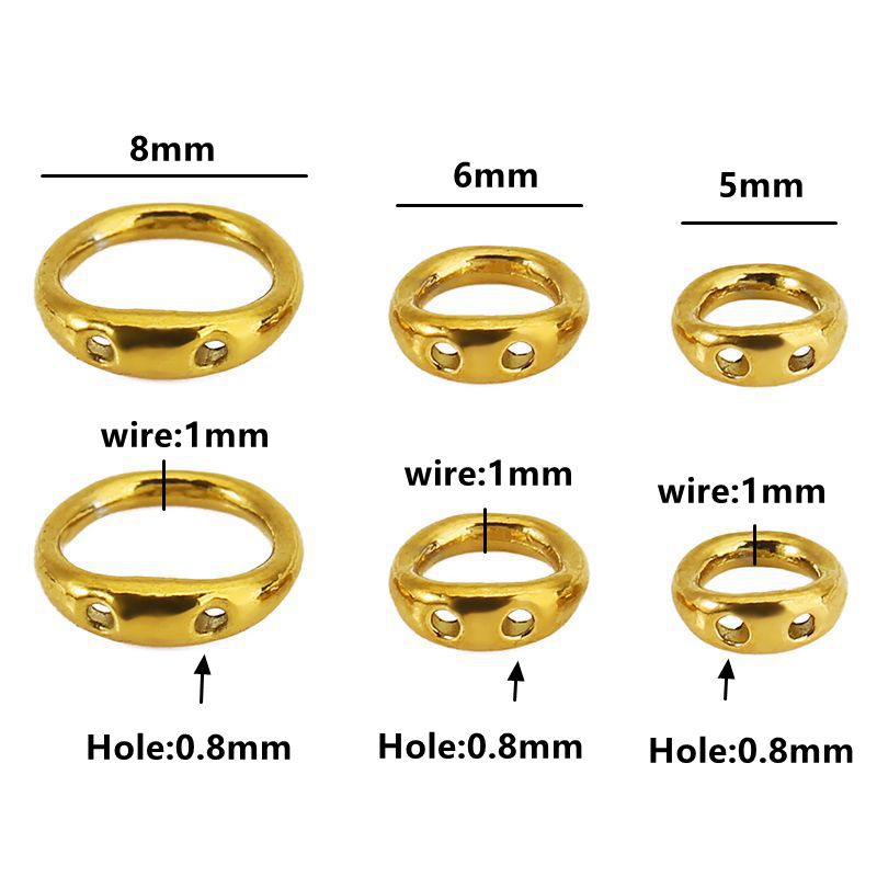 30pcs 5/6/8mm Stainless Steel  - Jewelry Making Pieces recension och pris