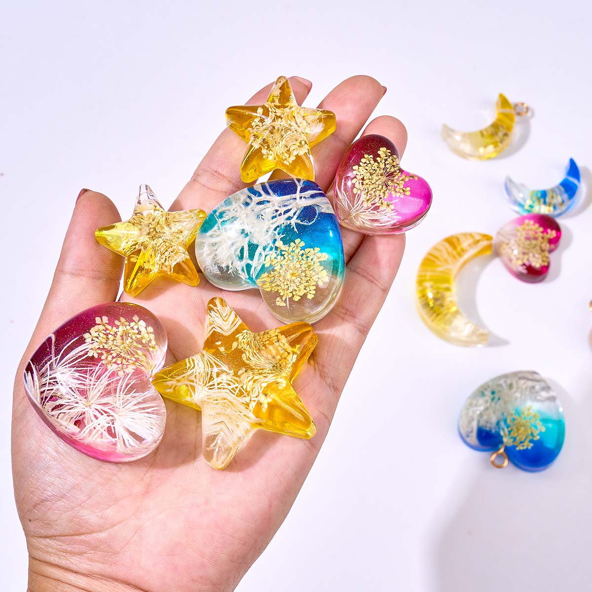 Heart Star Moon Pendant Silico - Jewelry Making Mold recension och pris