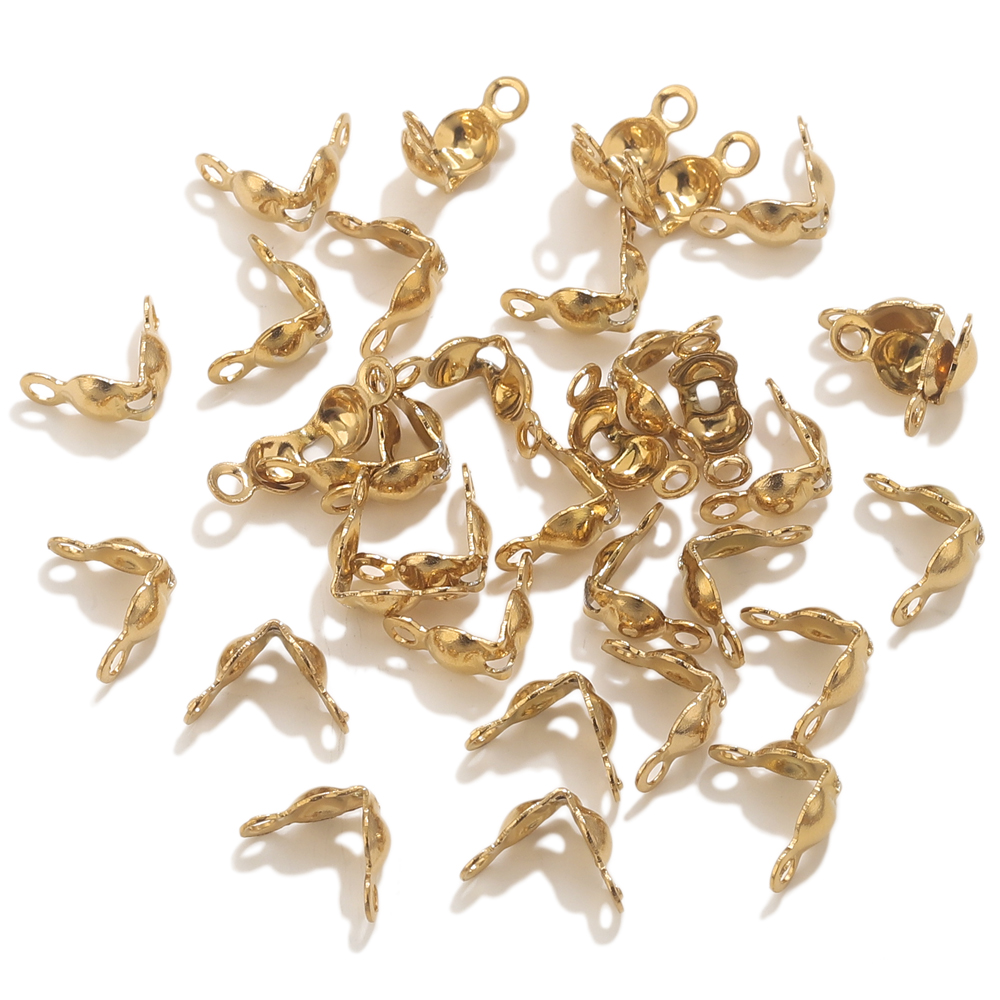 50pcs PVD Gold Plated Stainles - Jewelry Making Gold recension och pris