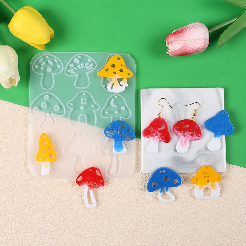 Multi Style Mushrooms Earring  - Jewelry Making Mold recension och pris