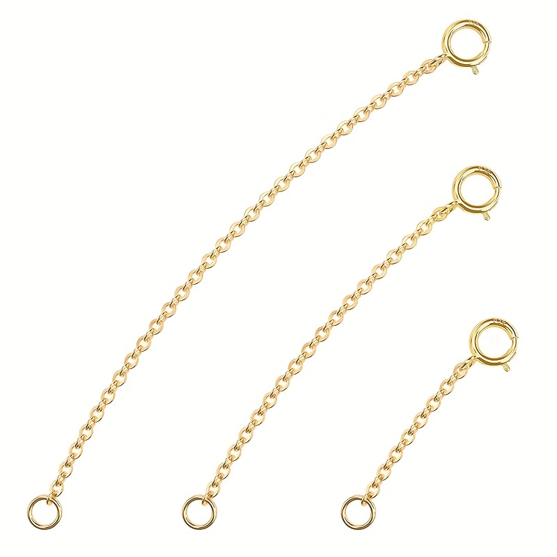 3Pcs Spring Clasp Extension Ch - Jewelry Making Chain recension och pris
