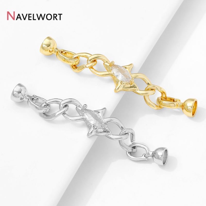 14K Gold Plated Brass Zircon C - Jewelry Making Chain recension och pris