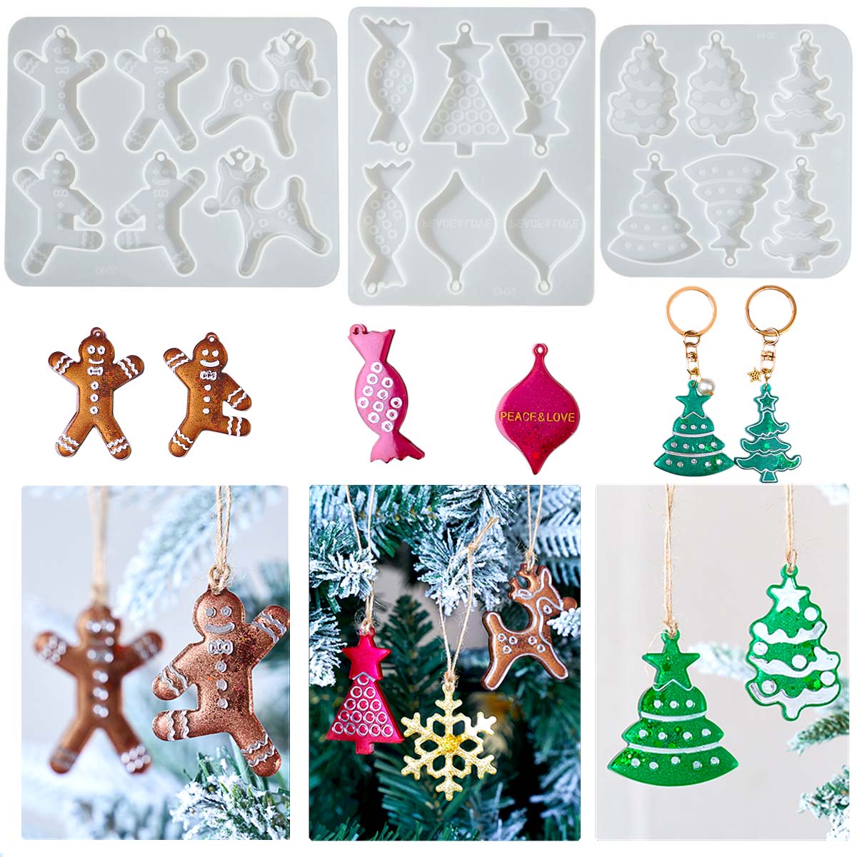 Christmas Series Earrings Pend - Jewelry Making Mold recension och pris