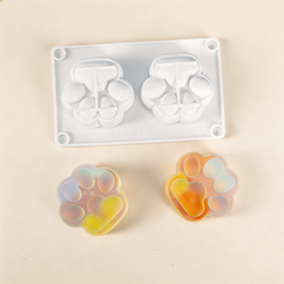 2-connected cat paw silicone m - Jewelry Making Mold recension och pris