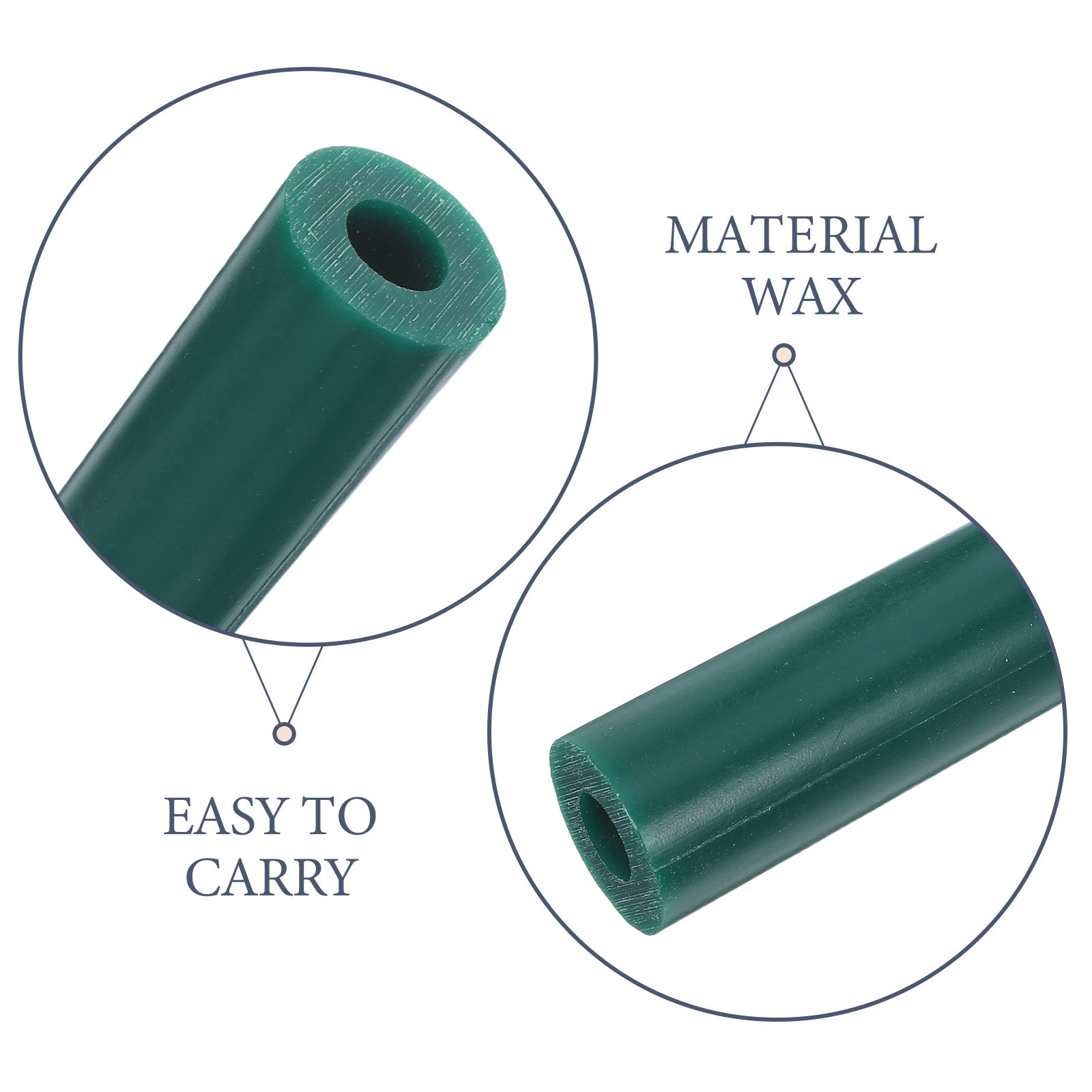 Green Carving Wax Hollow Tube  - Jewelry Making Mold recension och pris