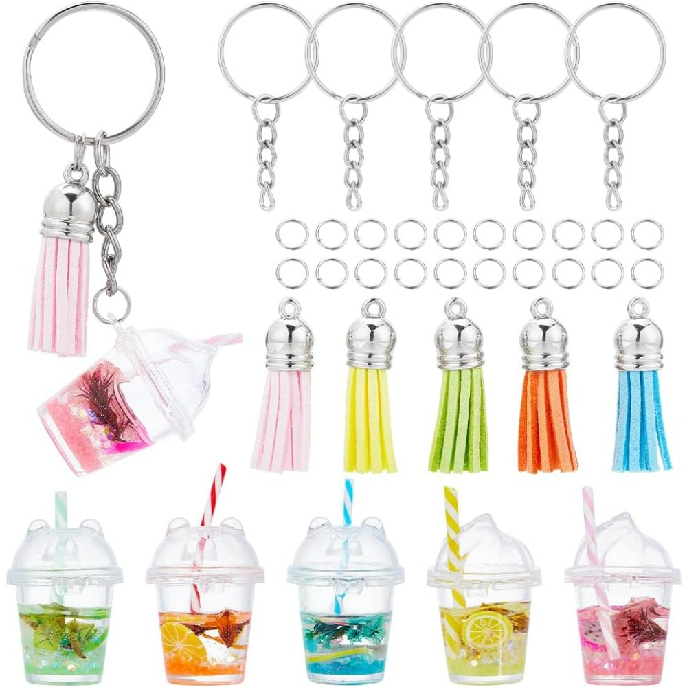 35Pcs DIY 5 Sets Bubble Tea Ke - Jewelry Making Chain recension och pris
