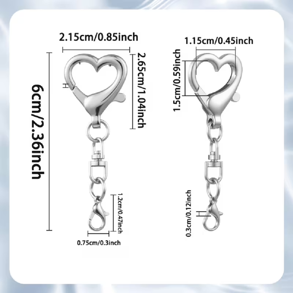 5/15/30Pcs Heart Shaped Swivel - Jewelry Making Chain recension och pris