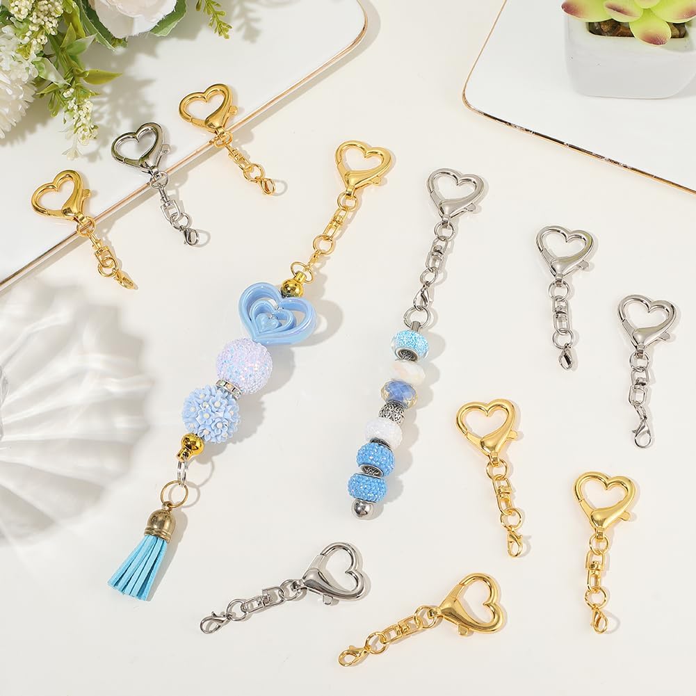 5/15/30Pcs Heart Shaped Swivel - Jewelry Making Chain recension och pris