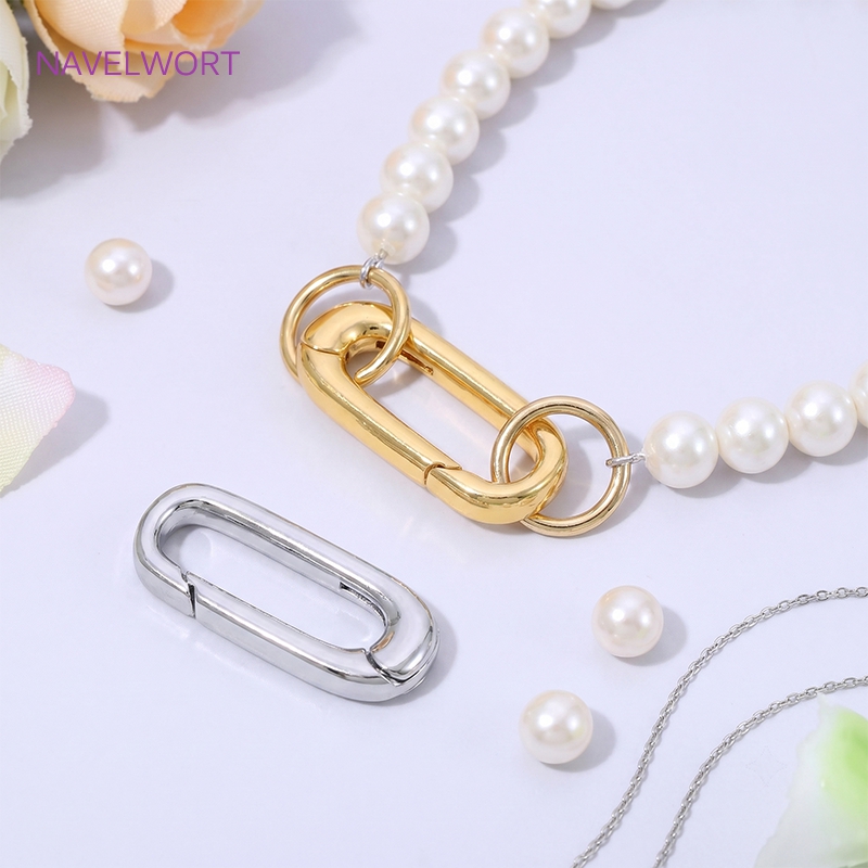 1/2/4Pcs 18K Gold Plated Oval  - Jewelry Making Gold recension och pris
