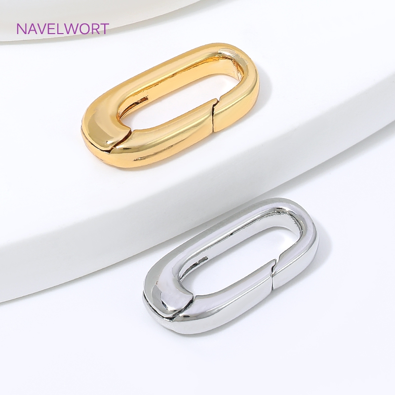 1/2/4Pcs 18K Gold Plated Oval  - Jewelry Making Gold recension och pris