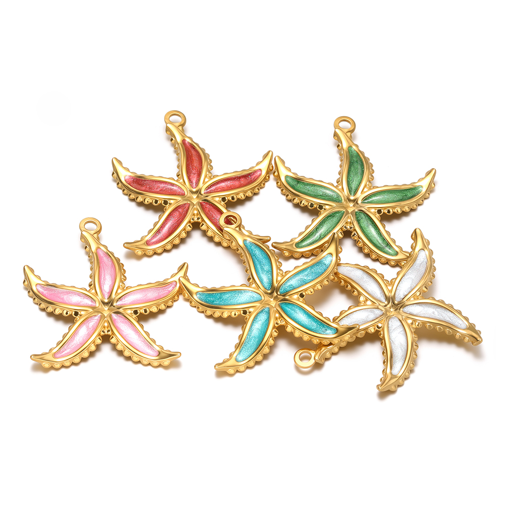 4pcs Stainless Steel Enamel St - Jewelry Making Supplies Wholesale recension och pris