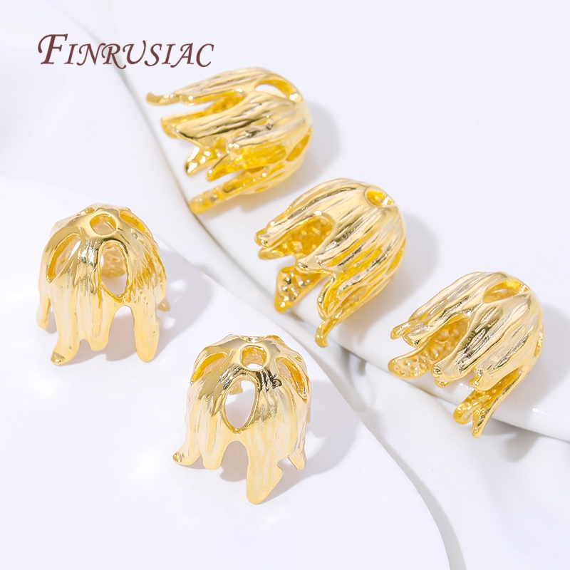 18K Gold Plated Tassel End Cap - Jewelry Making Supplies Wholesale recension och pris