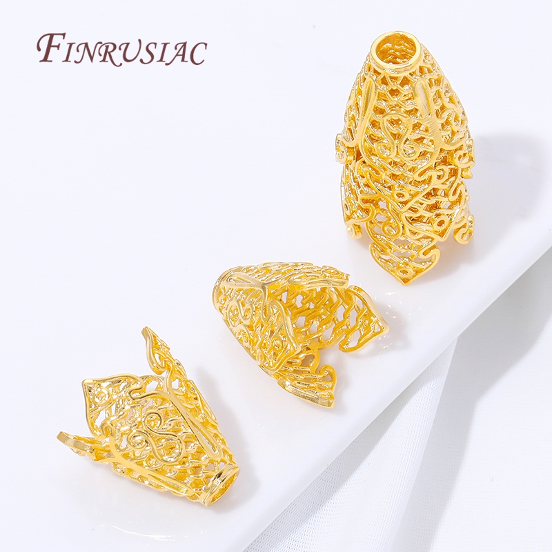18K Gold Plated Tassel End Cap - Jewelry Making Supplies Wholesale recension och pris