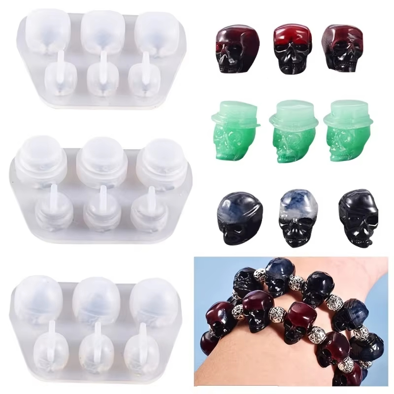 3pcs skull pendant resin mold  - Jewelry Making Mold recension och pris