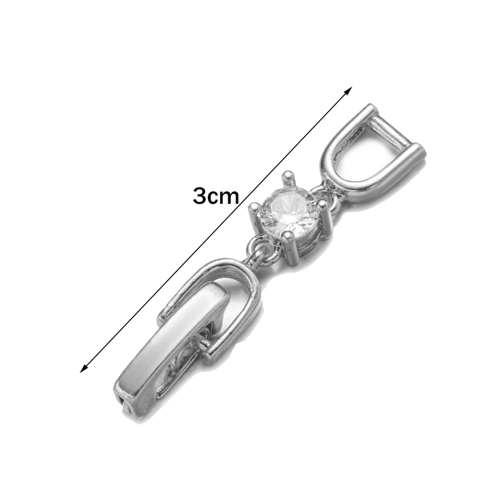 5pcs White Gold Plated Crystal - Jewelry Making Pieces recension och pris