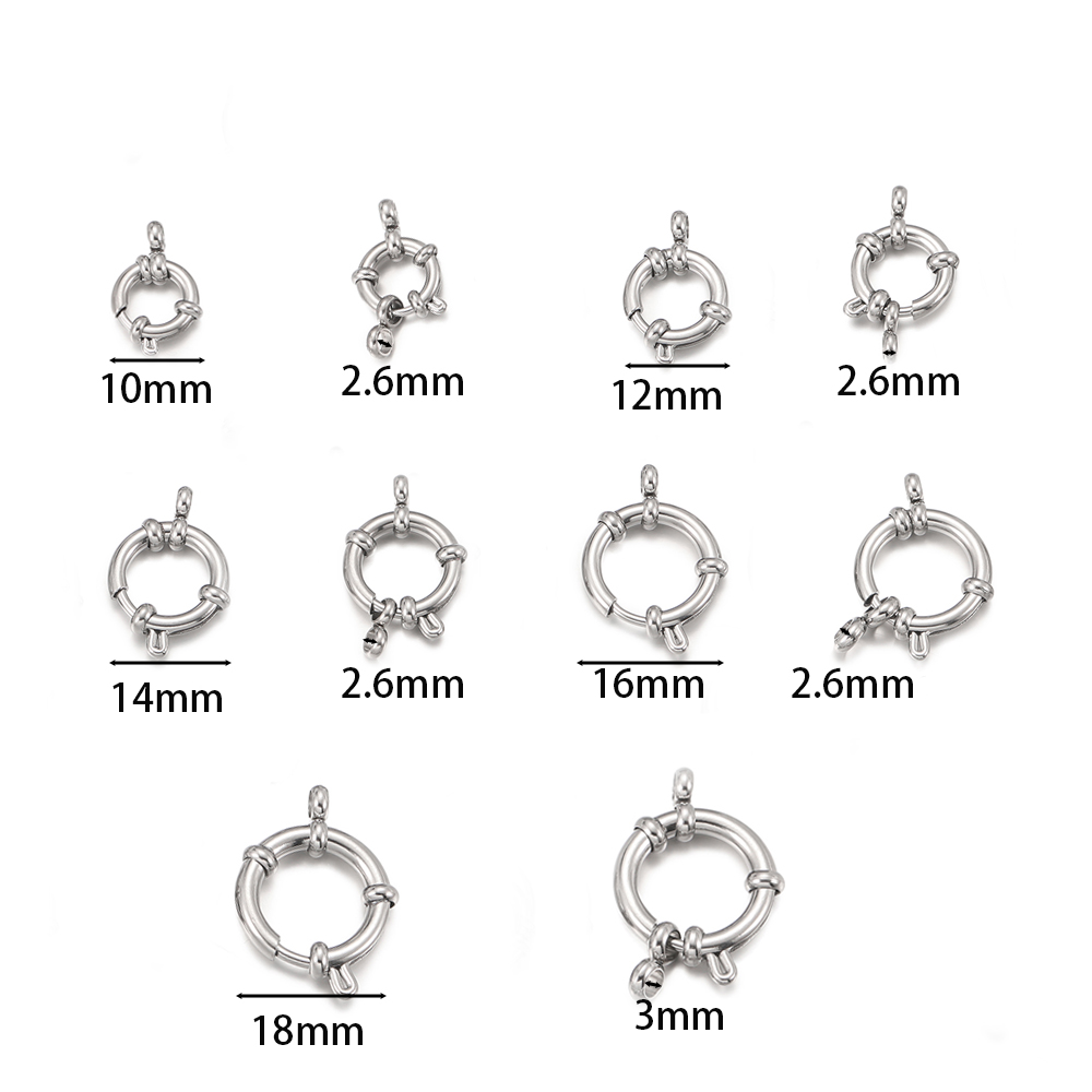 2pcs Stainless Steel Round Spr - Jewelry Making Brass recension och pris