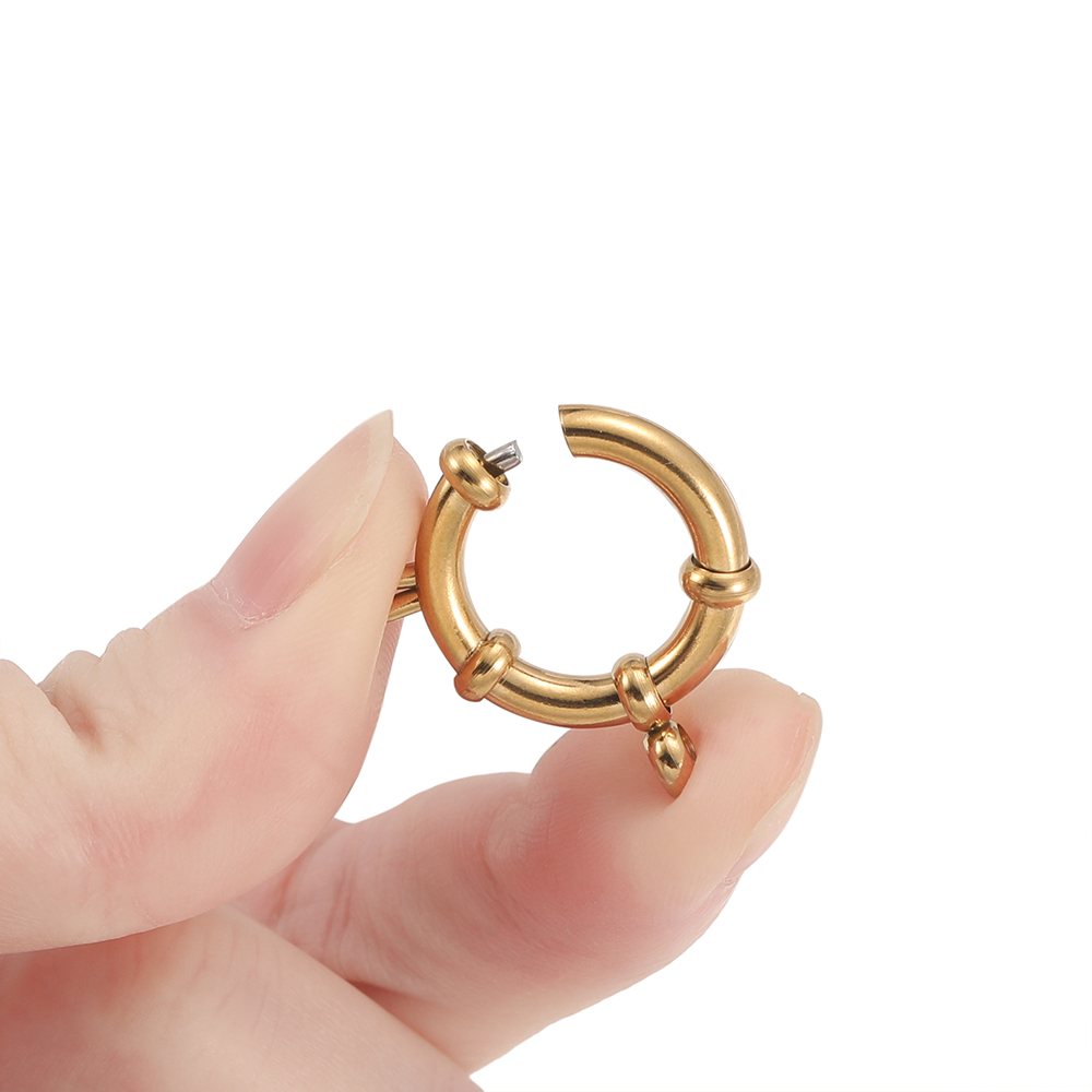 2pcs Stainless Steel Round Spr - Jewelry Making Brass recension och pris