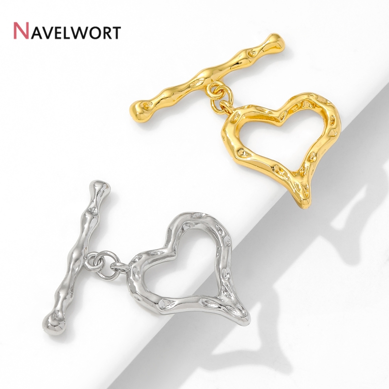 18K Gold Plated Heart Shape OT - Jewelry Making Brass recension och pris