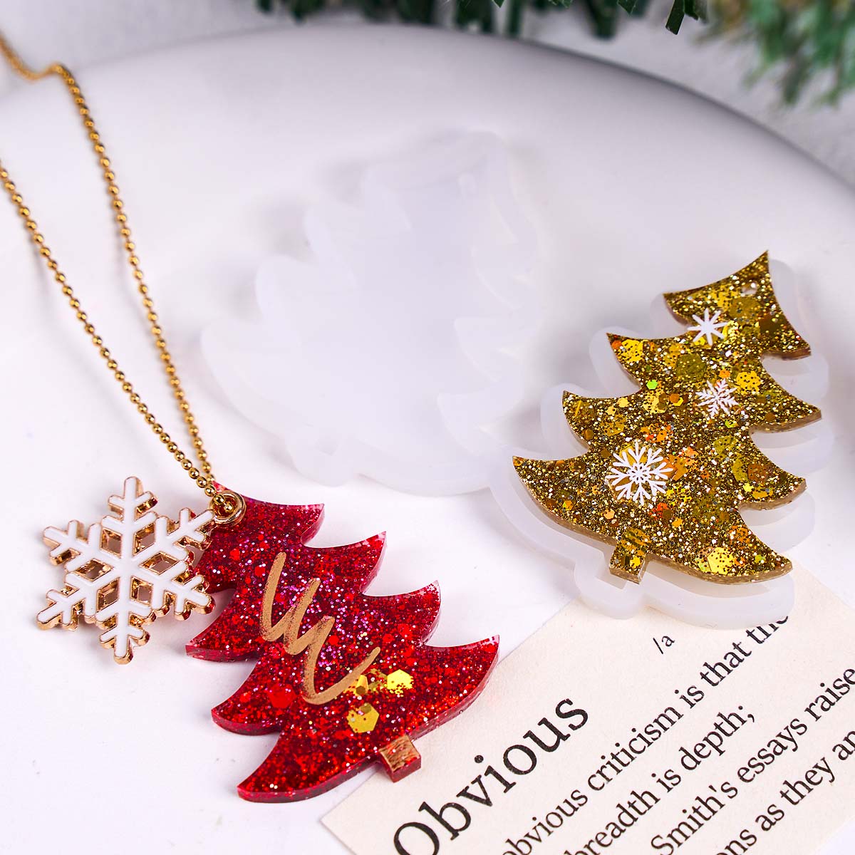 Christmas Tree Pendant Silicon - Jewelry Making Mold recension och pris