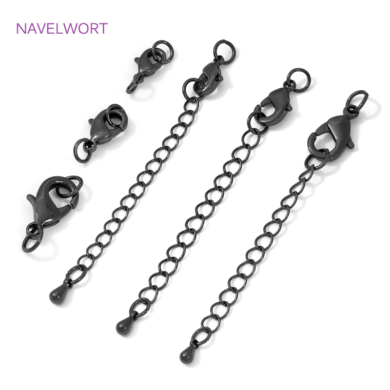 Black Color Brass Lobster Clas - Jewelry Making Chain recension och pris