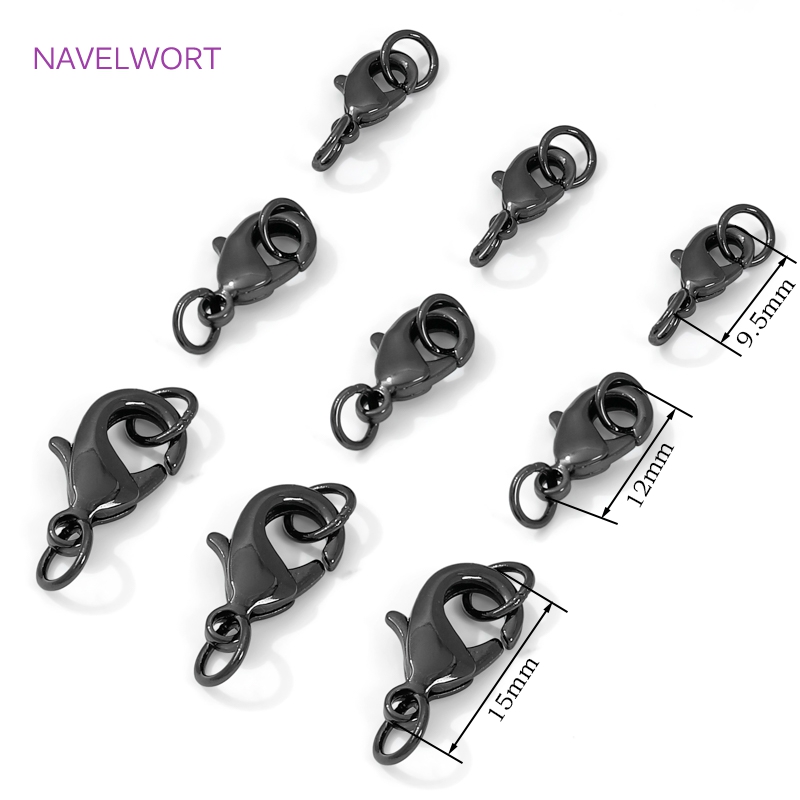 Black Color Brass Lobster Clas - Jewelry Making Chain recension och pris